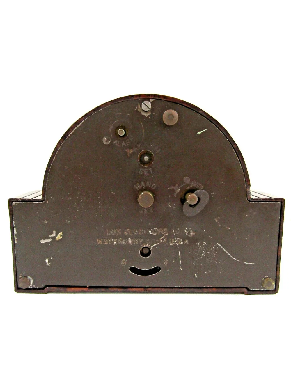 Vintage Lux Symphony Alarm Clock in Brown Bakelite